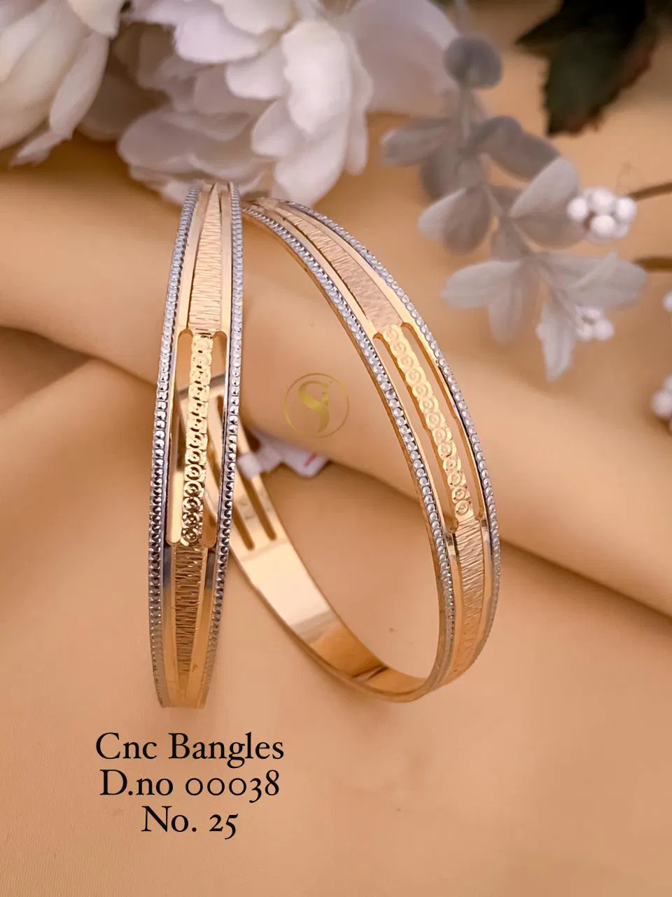 25 Cnc Gold Plated Bangles Wholesale Shop In Surat
